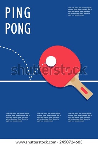 Ping-pong posters design. Table and rackets for ping-pong. Vector illustration