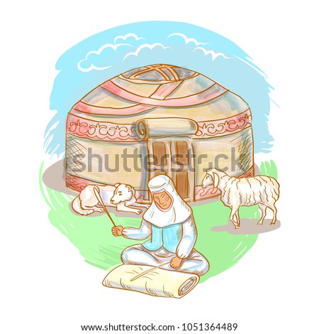 yurt in Kazakhstan, traditional occupations