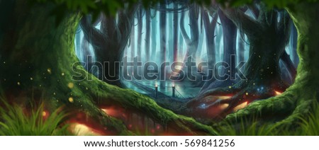 Similar – Image, Stock Photo mysterious circle of branches