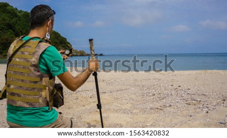 Similar – Image, Stock Photo wrong track Beach Ocean