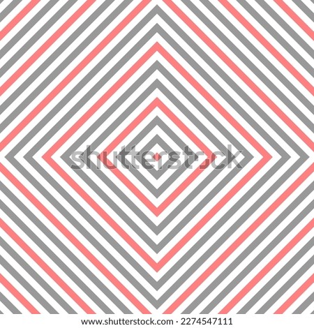 Pastel red and grey square stripes seamless pattern. Hypnotic geometric lines background. Vector illustration for web design or print for fabric, packaging, wallpaper. Wall and floor ceramic tiles.