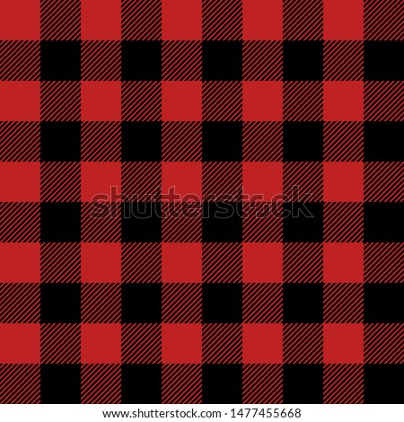Plaid textile seamless background lumberjack cloth vector isolated illustration.