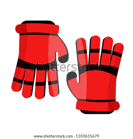 Similar – Image, Stock Photo Hands with red gloves working