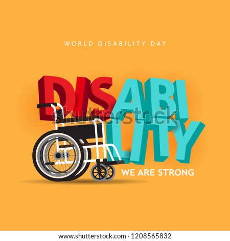 world disability day with 3d text
