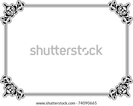 Decorative Border Stock Vector Illustration 74090665 : Shutterstock