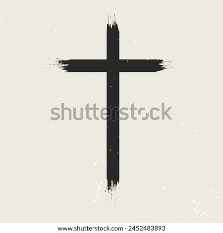Minimal grunge christian cross design background