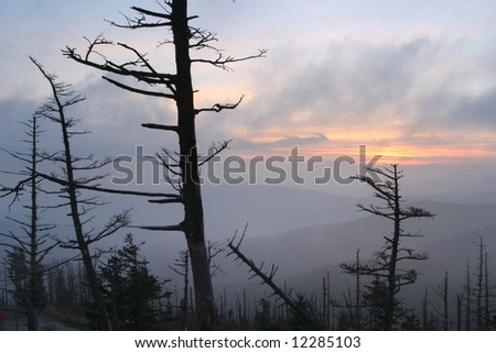 Sunset, Clingman\'s Dome, Great Smoky Mountains National Park, Tennessee