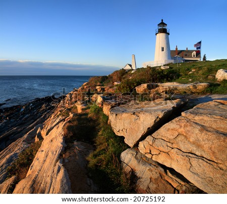 Pemaquid Point Lighthouse At Sunrise, Bristol, Maine