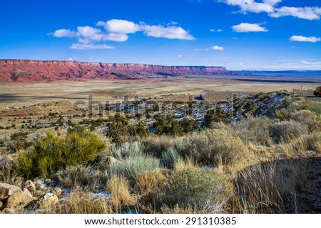 The Vermilion Cliffs Of Northern Arizona, Taken From Highway 89 Between Marble Canyon And Jacob Lake, USA