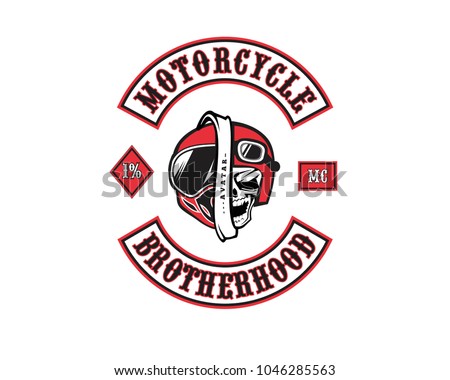 Design for T-Shirt, Motorcycle Club Colors/Logo/Vest/Symbol, Sticker/Decal, Emblem, Vintage motorcycle, Brand.