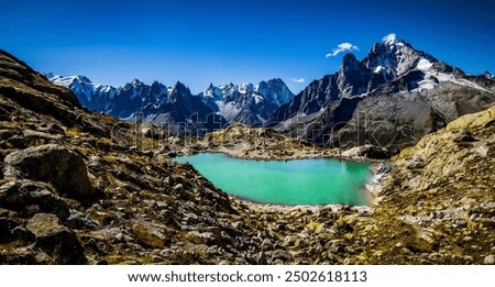 Similar – Image, Stock Photo Mountain lake in the blue hour