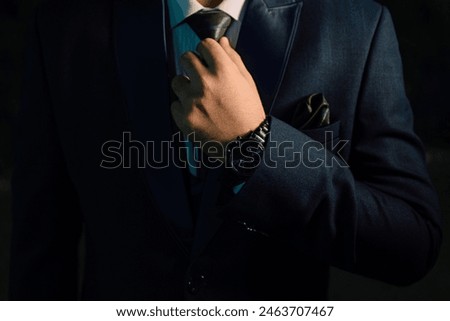 Similar – Image, Stock Photo Close-up of man hands kneading bread dough on a cutting board