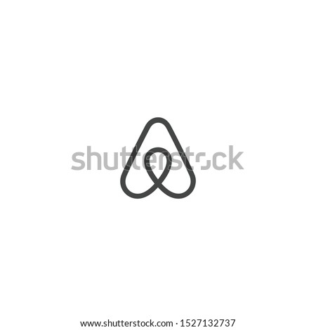 Airbnb logo design. Airbnb icon isolated on white background. Airbnb original logo.
