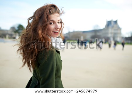 Similar – Image, Stock Photo Laughing woman in Paris