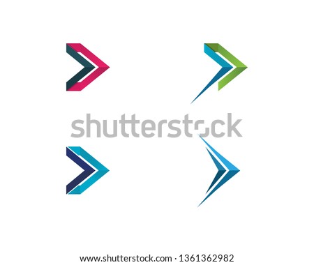 Performance target Arrows vector illustration icon Logo Template design
