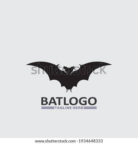 Bat logo animal and vector, wings, black, halloween, vampire, gothic, illustration, design bat icon, nocturnal 