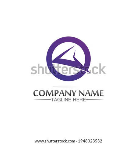 Arrow vector illustration icon Logo Template design media, play, music, fast logo and business