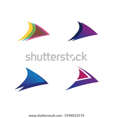 Arrow vector illustration icon Logo Template design media, play, music, fast logo and business