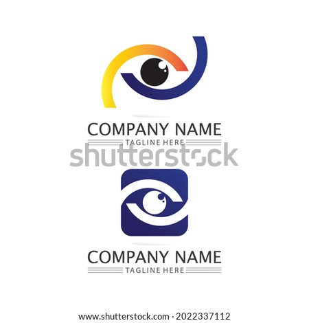 eye icon and vision design logo isolated sign symbol vector Intuition and spirituality