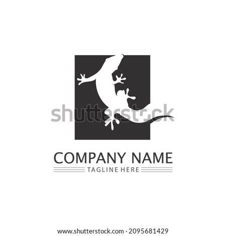 lizard and animal vector  salamander gecko crocodile and reptiles design logo illustration