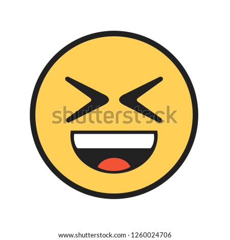 grinning squinting face emoji icon -vector esp10