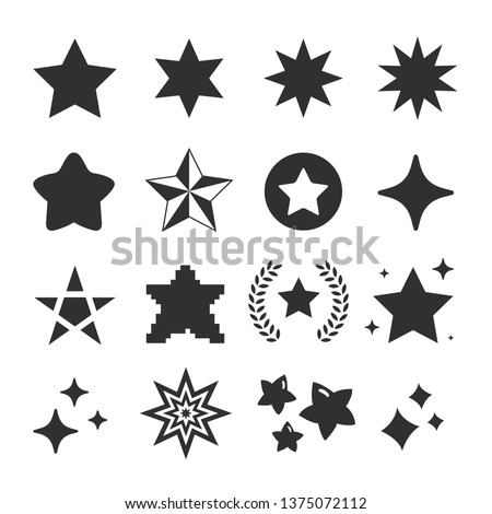 set of star icon vector