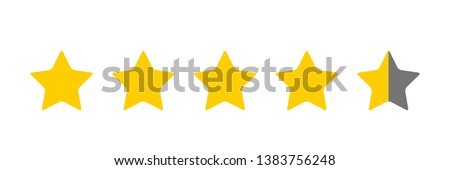 Four And A Half Star Rating Illustration Vector
