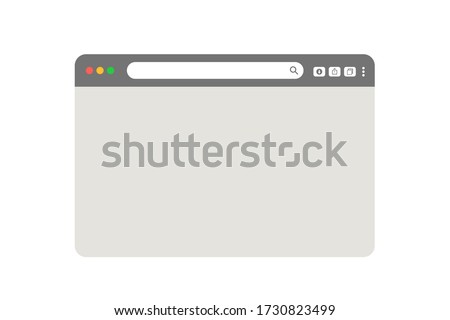 grey web browser isolated on white background vector
