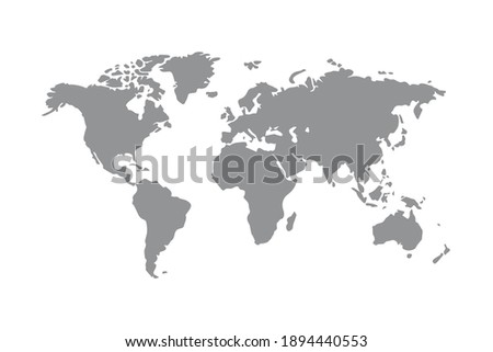 world map vector isolated on white background