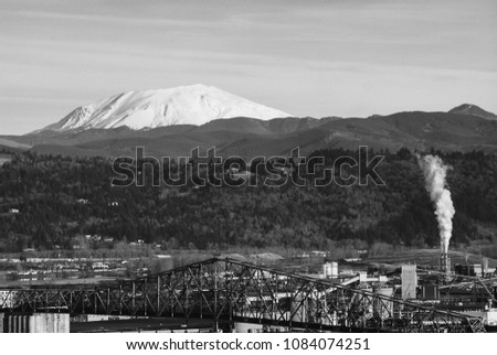 Mt. St. Helens, WA in B&W Stock foto © 