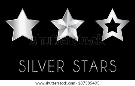 silver vector stars