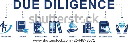 Due diligence banner web icon vector illustration concept with icon