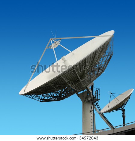 Large and Small Satellite Dishes