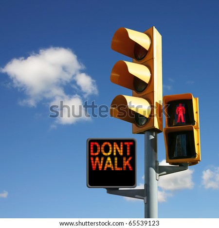 Traffic Lights with Don\'t Walk and Red Man