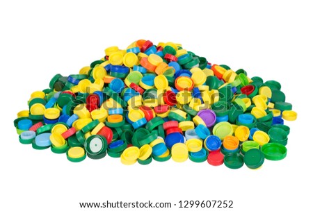 Similar – Image, Stock Photo Heap of plastic bottles, cups, bags collected to recycling