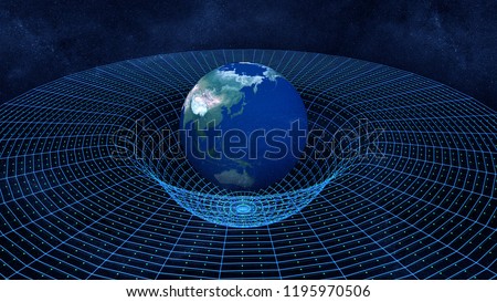 3d illustration Spacetime or Theory of relativity Foto d'archivio © 