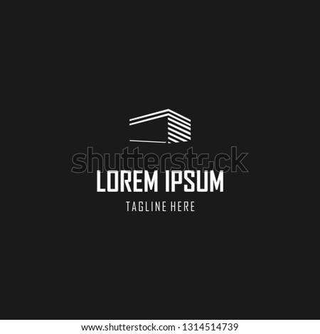 Building Storage Stripe Abstract Creative Modern Business Logo