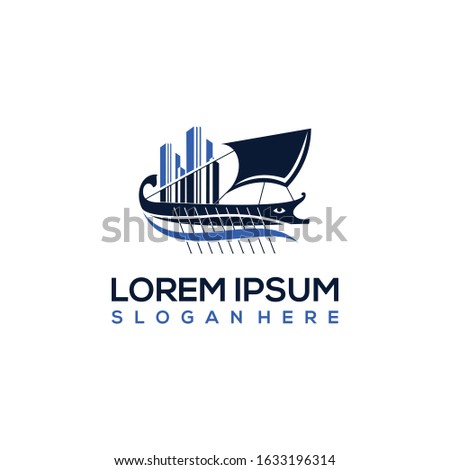 Boat Argo Building City Abstract Creative Business Modern Logo