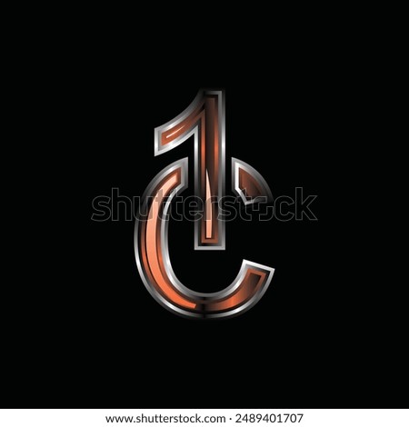 Letter 1C Modern Technology Creative Business Icon Creative Design Logo