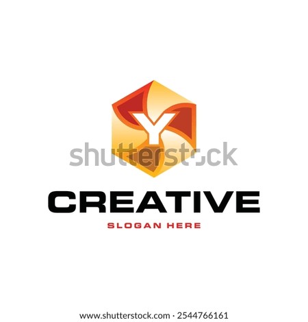 Letter Y Modern Hexagon Colorful Creative Technology Icon Business Logo