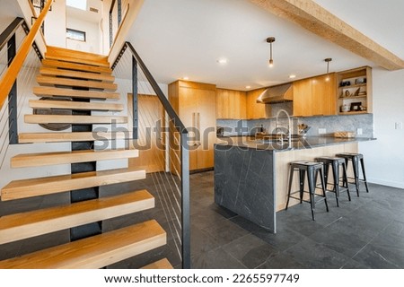 Similar – Image, Stock Photo Open staircase