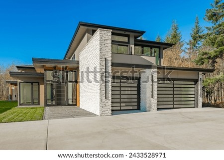 Similar – Image, Stock Photo Facades of dwelling buildings in residential district