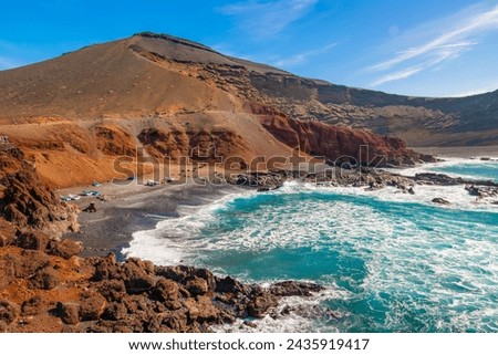 Similar – Image, Stock Photo water in lanzarote  stone sky cloud beach   musk    summer