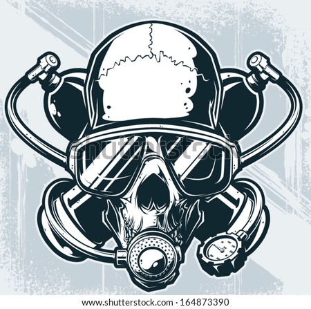 Vector Diver Skull