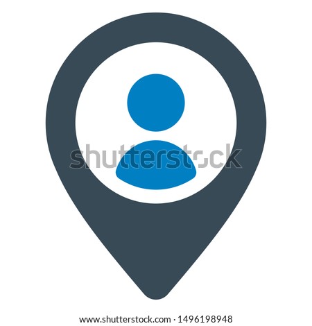 User location icon. vector graphics.