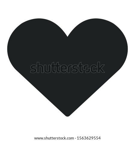 Heart shape icon. Vector graphics.