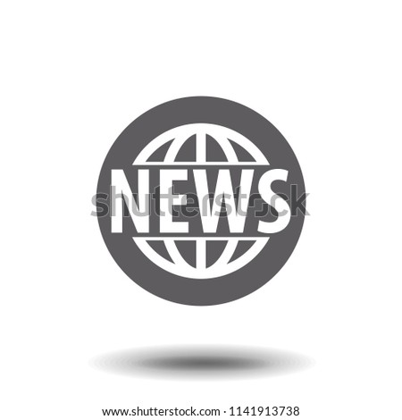 news icon isolated on background. Modern flat pictogram, business, marketing, internet concept. Trendy Simple vector symbol for web site design or button to mobile app. Logo illustration.