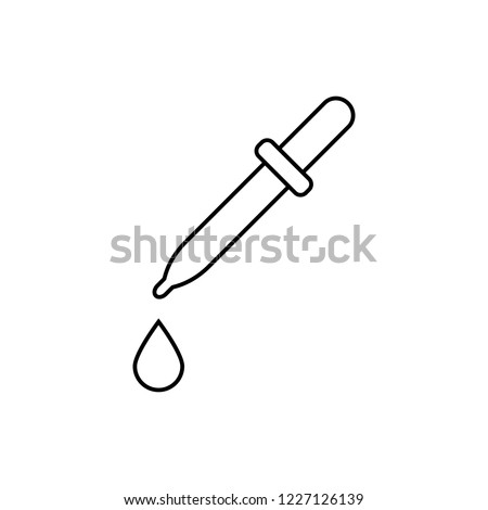 dropper icon. Trendy modern flat linear vector dropper icon on white background from thin line collection, outline vector illustration