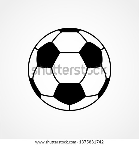 Soccer ball. Football. Vector icon isolated on white background. Flat vector illustration.