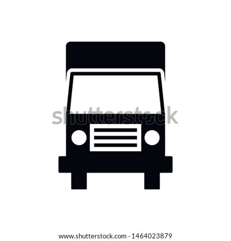 van front view icon vector on white background, van front view trendy filled icons from Transport collection. Truck symbol